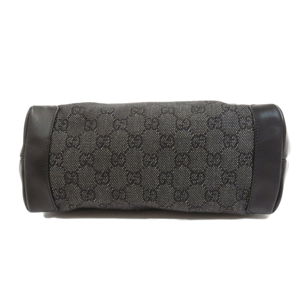 Gucci bag black GG tote leather canvas - Picture 4 of 11